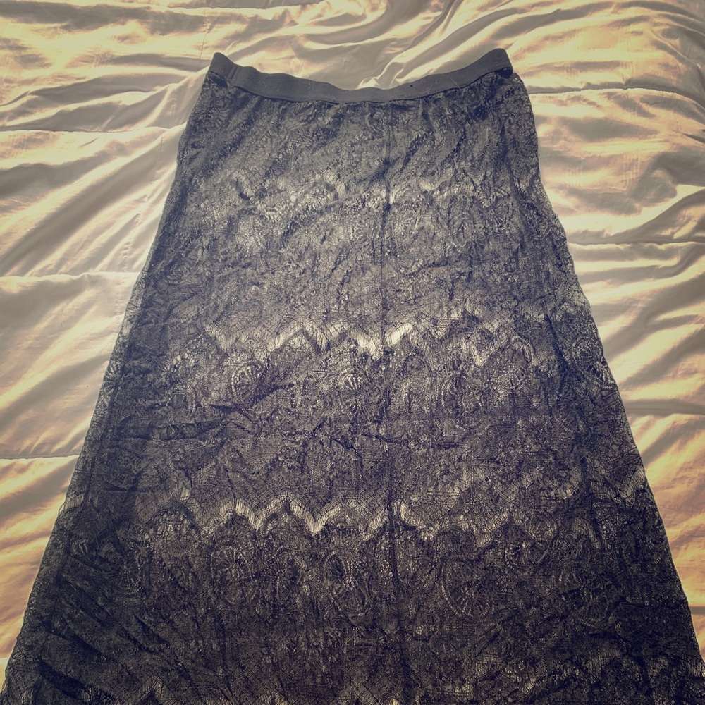 Sheer lace skirt